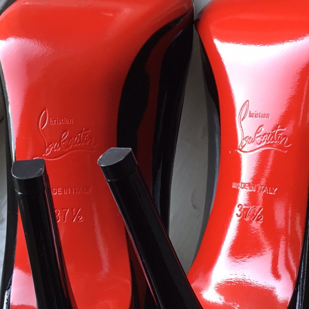 Christian Louboutin Pigalle 100 Black Patent Pump - Picture 9 of 14